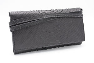 Python women's wallet with detachable shoulder strap